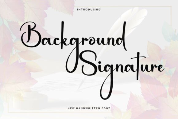 Background Signature: Elegance for Your Creative Projects