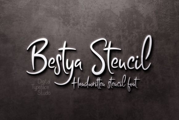 Bestya Stencil: A Handwritten Font for Authentic Design