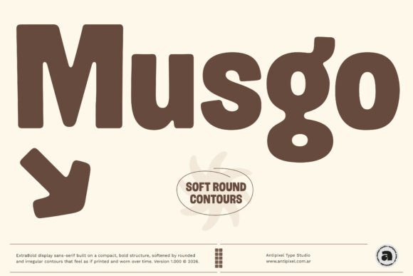 Musgo: The Expressive Display Font Blending Boldness with a Human Touch