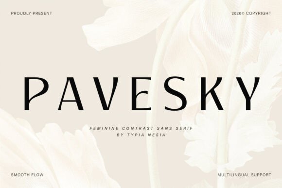 Pavesky: Elevating Your Brand with Luxury Elegant Sans Serif Design