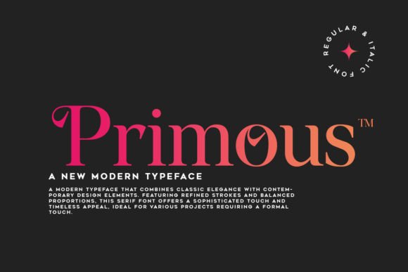 Primous: A Modern Vintage Serif for Elegant Design