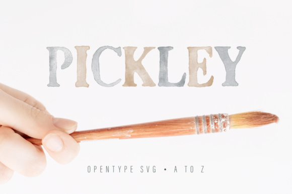 Unlock Creative Magic with Pickley: The Watercolor SVG Font